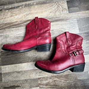 red cutie little cowgirl booties